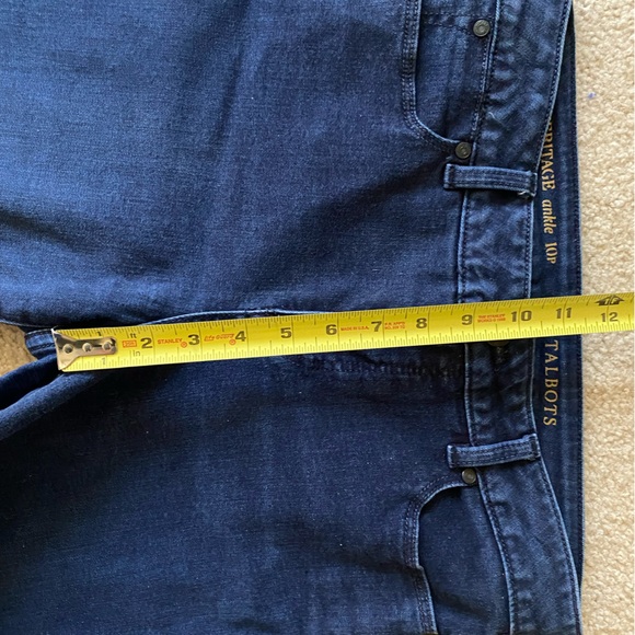 Talbots Women’s Heritage Ankle Dark Wash Stretch Jeans Size 10P - Picture 10 of 13